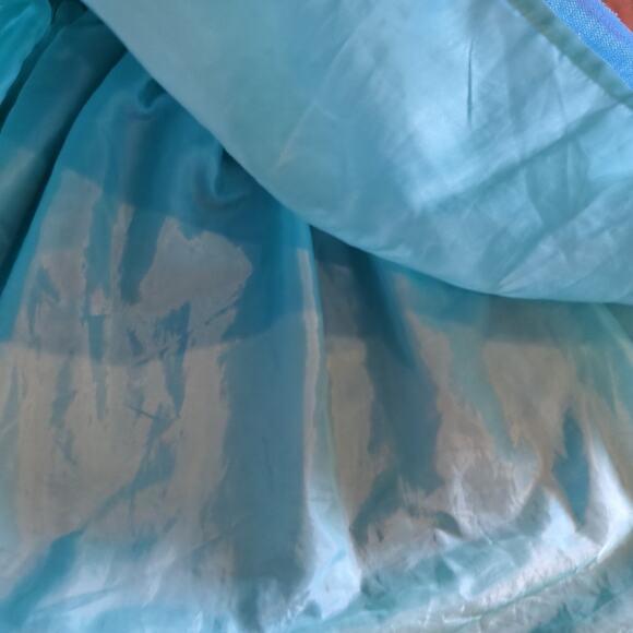 Girls Dreamworks Trolls Hi/Low Hooded Dress/Costume Lined Turquoise Size M 7/8 - Picture 7 of 11